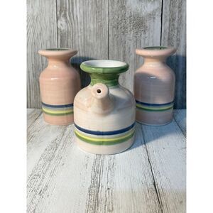 Vintage Dudson Armorlite Salt Pepper Set with Creamer / Oil & Vinegar Cruet
